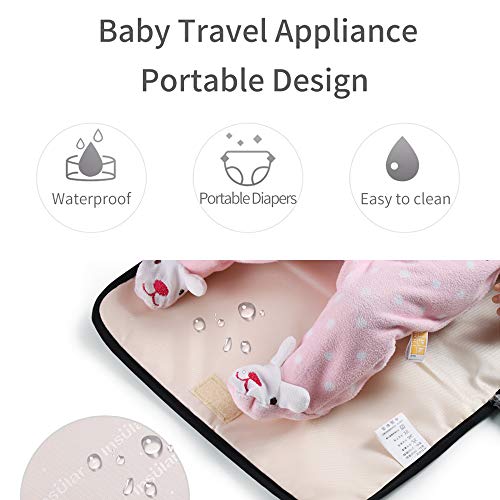 NIUXUAN 3 in 1 Waterproof Portable Changing Pad Diaper Travel Multifunction Baby Diaper Cover Mat Changing Pads Liners Folding Diaper Bags（Red） | The Storepaperoomates Retail Market - Fast Affordable Shopping