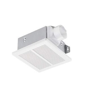 Tech Drive Bathroom fan 50 CFM, 1.0Sone DC Motor with No Attic access Needed Installation,Very Quiet Ventilation and Exhaust Fan, Ceiling Mounted Fan, White