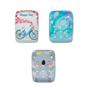 Kawaii Baby Swim Diapers Reuseable One Size Adjustable for Baby Shower Gifts & Swimming Lessons, Theme #2 – Pack of 3