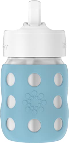 Lifefactory 8-Ounce Stainless-Steel Vacuum-Insulated Wide-Neck Baby Bottle with Straw Cap, Denim (LS2241WDE4) | The Storepaperoomates Retail Market - Fast Affordable Shopping