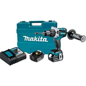 Makita XPH07MB-R 18V LXT Lithium-Ion Brushless 1/2 in. Cordless Hammer Drill Driver Kit (4 Ah) (Renewed)