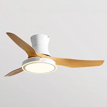 IBalody Modern 3 Speed Indoor Ceiling Fan Light 42in Dining Room Ceiling Lighs Fan Lighting 63W LED Dimmable Ceiling Fan with Light Cool Living Room Fan Lights Flush Mount | The Storepaperoomates Retail Market - Fast Affordable Shopping