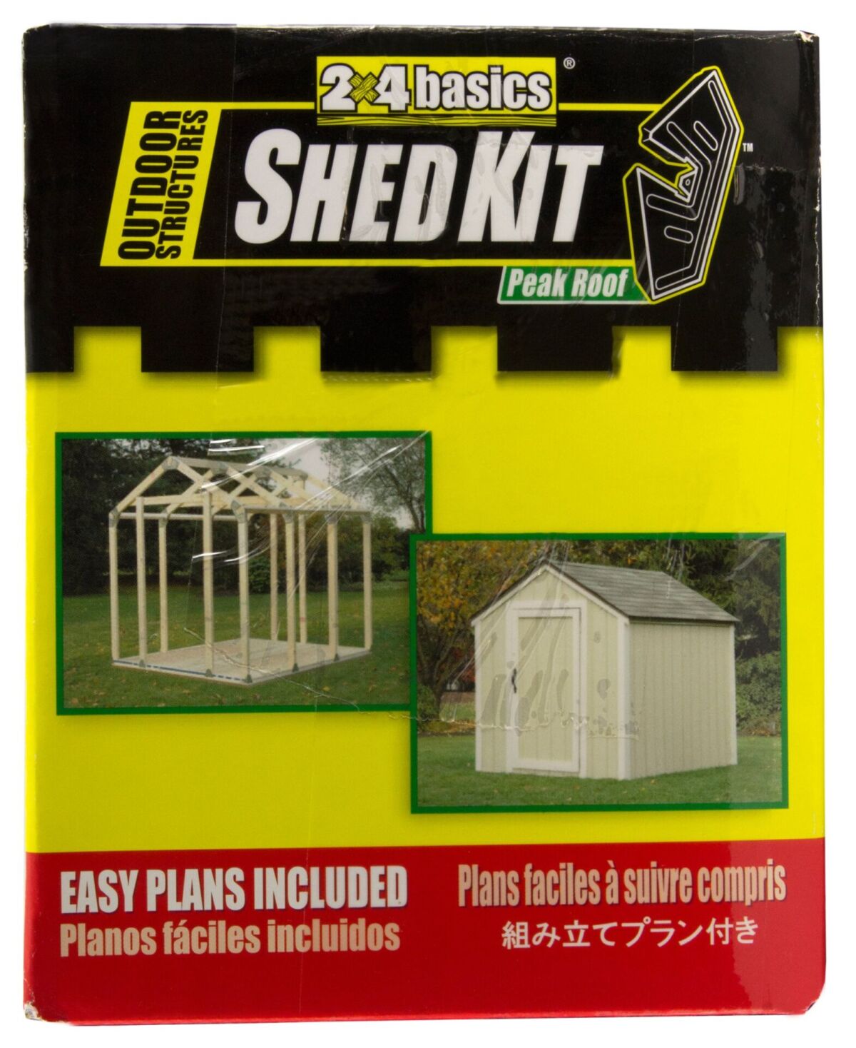 2x4basics 90192MI Custom Shed Kit with Peak Roof | The Storepaperoomates Retail Market - Fast Affordable Shopping