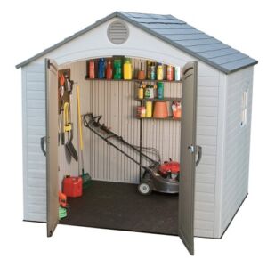 Lifetime 6406 8 X 5 Ft Outdoor Storage Shed with Window-Desert, Mixed Colors