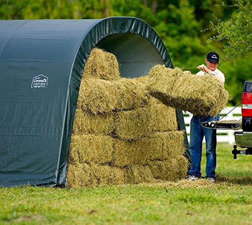 ShelterLogic Round Style Run-in Shelter, Green, 12 x 20 x 8 ft. | The Storepaperoomates Retail Market - Fast Affordable Shopping