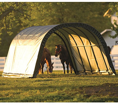 ShelterLogic Round Style Run-in Shelter, Green, 12 x 20 x 8 ft. | The Storepaperoomates Retail Market - Fast Affordable Shopping