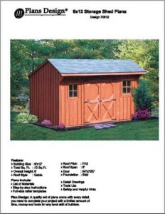 6′ X 12′ Saltbox Storage Shed/playhouse Plans -Design #70612
