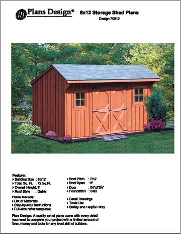 6′ X 12′ Saltbox Storage Shed/playhouse Plans -Design #70612 | The Storepaperoomates Retail Market - Fast Affordable Shopping