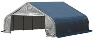 ShelterLogic 80005 Grey 18’x28’x9′ Peak Style Shelter
