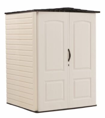 Rubbermaid Resin Weather Resistant Outdoor Storage Shed, 5 x 4 ft., Sandalwood/Onyx Roof, for Garden/Backyard/Home/Pool | The Storepaperoomates Retail Market - Fast Affordable Shopping