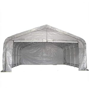 DELTA Canopies 20’x22′ Carport Grey/White – Waterproof Storage Canopy Shed Car Truck Boat Garage