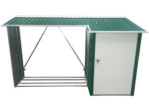 Duramax WoodStore Combo Shed, Green with Off White Trim