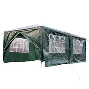 Tangkula 10’x20′ Outdoor Canopy Party BBQ Tent with Windows Green