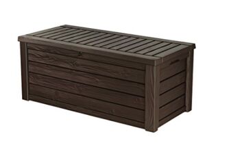 Keter Westwood 150 Gallon Resin Large Deck Box-Organization and Storage for Patio Furniture, Outdoor Cushions, Garden Tools and Pool Toys, Brown | The Storepaperoomates Retail Market - Fast Affordable Shopping