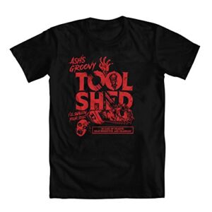 GEEK TEEZ Ash’s Tool Shed Youth Boys’ T-Shirt Black Large