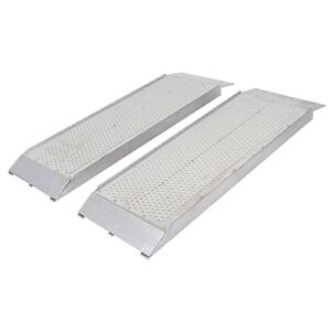 Guardian S-3612-1500-P Dual Runner Shed Ramps with Punch Plate Surface – 12″ Wide, 3’ Long