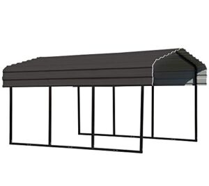 Arrow Shed 10 x 15 x 7-Foot Heavy Duty Galvanized Steel Metal Multi-Use Shelter, Shade, Carport, 10′ x 15′ x 7′