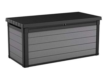 Keter Premier 150 Gallon Resin Large Deck Box for Patio Garden Furniture, Outdoor Cushion Storage, Pool Accessories, and Toys, Grey | The Storepaperoomates Retail Market - Fast Affordable Shopping