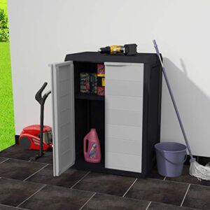 Festnight Outdoor Garden Storage Shed Indoor Storage Utility Cabinet Tool Shed with 1 Shelf