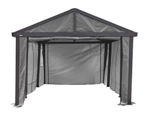 Sojag 12′ x 20′ Samara Carport Canopy Fabric Wall Enclosure Kit, Grey (135-9165845)