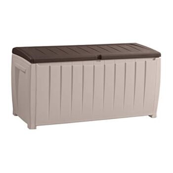 Novel 90-Gallon Brown Plastic Deck Storage Box Multi Color Uv Protected Water Resistant | The Storepaperoomates Retail Market - Fast Affordable Shopping