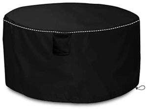 Mr.You Round Deck Boxes Covers,28Inch Round Outdoor Storage Table Deck Box Cover,with Drawstring Design,Heavy Duty Waterproof 600D Fabric,28Dia x 18H