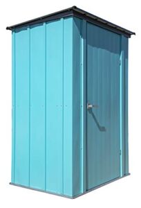 Spacemaker 4′ x 3′ Compact Outdoor Metal Backyard, Patio, and Garden Shed Kit, Teal and Anthracite