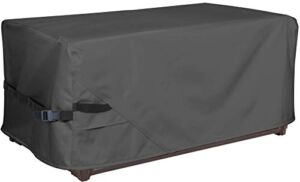 Porch Shield Patio Deck Box Storage Cover – Outdoor Waterproof 600D Rectangular Fire Pit Table Covers 56 x 26 inch, Black