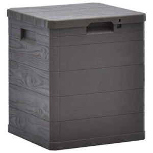 Festnight Garden Storage Box Lockable Garden Container Cabinet Toolbox for Patio Outdoor Furniture 23.8 gal Brown