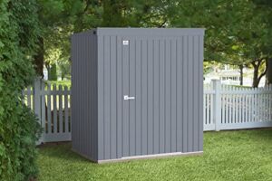 Arrow Shed Elite 6′ x 4′ Outdoor Lockable Steel Storage Shed Building with Pent Roof, Anthracite