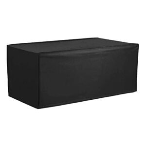 Patio Deck Box Cover 420D Heavy Duty Waterproof Outdoor Storage Box Cover for Cushion Storage Protection Patio Furniture Cushion Storage Cover 60″ L x 30″ W x 27″ H Black