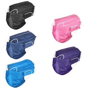 50pc Adults Disposable_Protect_Face_Masks 3-ply Non-Woven Fabric Suitable for Holiday Home, Office and Outdoor (F)