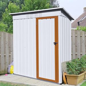Small Shed Outdoor Storage Shed 5 x 3 FT Outside Storage Sheds,Metal Tool Shed Garden Shed Yard Storage Outdoor Shed Outdoor Storage Cabinet [No Floor Included]