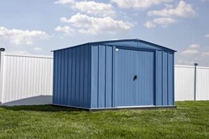 Arrow Shed Classic 10′ x 8′ Steel Storage Shed with Included Floor Frame Kit,Blue Grey (Amazon Exclusive)