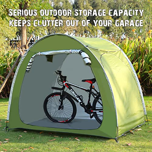 Outdoor Bike Storage Shed Tent Bike Cover Tent, Bike Covers Outdoor Portable Storage Shed for 4 Bikes, Double Side Opening Large Outdoor Bicycle Cover Storage Tent for Garden Tool | The Storepaperoomates Retail Market - Fast Affordable Shopping