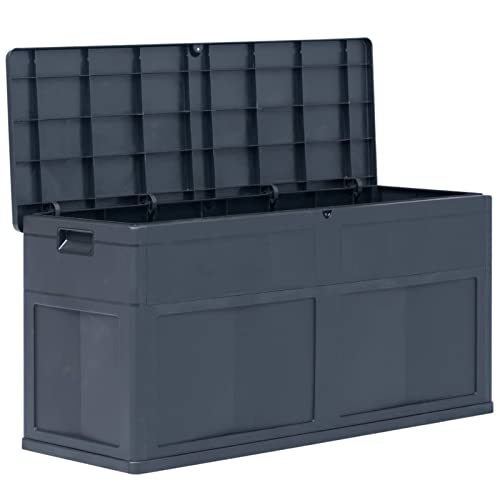 Festnight Patio Storage Box Outdoor Deck Box Garden Storage for Patio Furniture, Garden Tools and Pool Toys 84.5 gal Black | The Storepaperoomates Retail Market - Fast Affordable Shopping