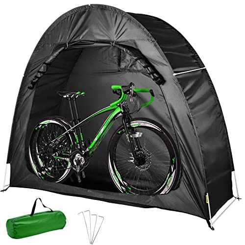 VEVOR Bike Cover Storage Tent, 420D Oxford Portable for 2 Bikes, Outdoor Waterproof Anti-Dust Bicycle Storage Shed, Heavy Duty for Bikes, Lawn Mower, and Garden Tools, w/ Carry Bag and Pegs, Black | The Storepaperoomates Retail Market - Fast Affordable Shopping