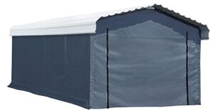 Arrow Sheds Amazon Exclusive 12′ x 20′ x 7′ 29-Gauge Carport with Galvanized Steel Roof Panels and Enclosure Kit, Eggshell