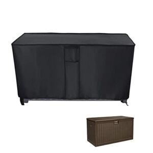 Jungda Patio Deck Box Cover for Yitahome XXL 230 Gallon Outdoor Storage Deck Box, Waterproof Outdoor Storage Box Cover Furniture Cover – 64 x 32 x 33 Inch