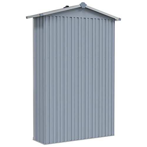 shubiao Garden Shed Gray,Storage Sheds,Storage Sheds Outdoor with Floor, Outdoor Storage, Outdoor Storage Box,42.3×18.1×72 Galvanized Steel | The Storepaperoomates Retail Market - Fast Affordable Shopping