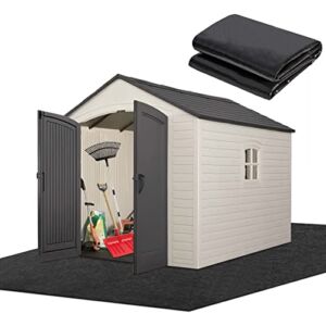 Outdoor Storage Shed Floor Mat, Outdoor Carport Floor Mat, Patio Furniture Mat – Thickened Soft Material, Reusable,Durable, Non-Slip Backing, Washable, Storage Shed Not Included (8.2′ x 6′)