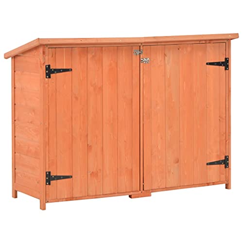 Garden Wooden Storage Shed | Lockable Outdoor Tool Shed Storage Room with Shelves | Wood Sheds with Door for Outside Patio Backyard Yard Lawn | 47.2″ x 19.6″ x 35.8″ by FurturHome | The Storepaperoomates Retail Market - Fast Affordable Shopping