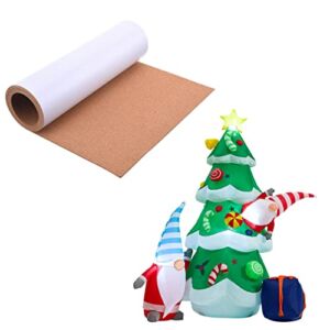 SUNGIFT 1/4″ Thick – 50″x16″ Cork Board Roll with 100 Push Pins Mini Wall, 7 FT Giant Lighted Christmas Inflatable Tree with Gift Box for Indoor Outdoor Yard Garden