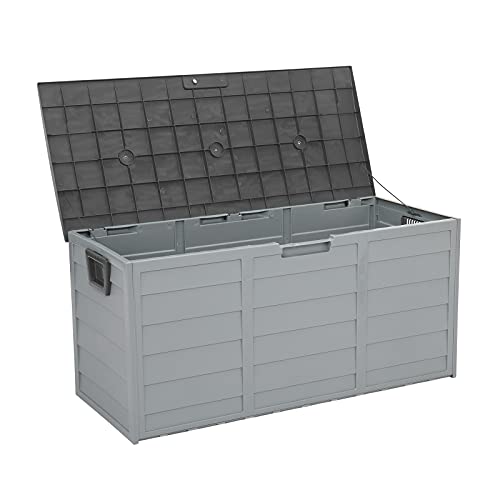 Outvita Deck Storage Box, 75 Gallon Durable Waterproof Storage Container Bin Store Patio Cushions, Pool Toys and Yard Stools Outdoor Patio Garden for (Gray) | The Storepaperoomates Retail Market - Fast Affordable Shopping