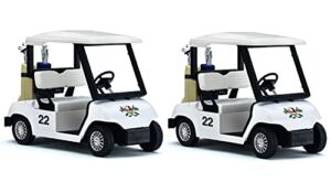 🏌️ KiNSFUN SetOf2 Golf Cart 4½” Die Cast Metal Model Pullback Action Toy ⛳