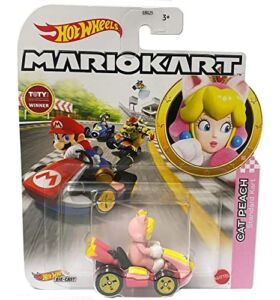Hot Wheels Mario Kart Cat Peach, [Pink] Standard Kart