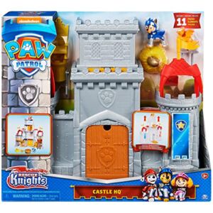 Paw Patrol, Rescue Knights Castle HQ Transforming 11-Piece Playset with Chase and Mini Dragon Draco Action Figures, Kids’ Toys for Ages 3 and up