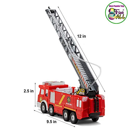 YongnKids Electronic Power Fire Truck Car Toy for Toddlers Kids Boys Girls Birthday Realistic Firetruck Toy with Water Shooting & Lights & Sounds & Extending Ladder Functions | The Storepaperoomates Retail Market - Fast Affordable Shopping