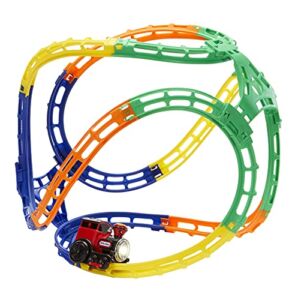 Little Tikes Tumble Train, Toy Train Set with Lights and Sound, Adjustable Train Tracks That Get Kids Moving- Gifts for Kids, Toys for Toddlers and Boys Girls Ages 3 4 5+ Year Old,Multi-Color