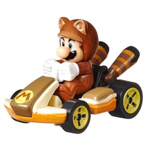 Hot Wheels Nintendo Premium Mario Kart Tanooki Mario Diecast Standard Kart